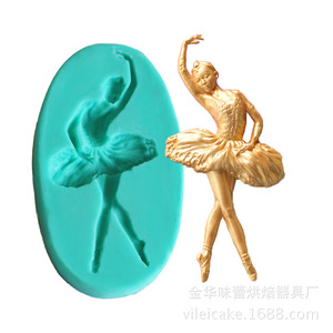 Ballet Girl Cake Mold Round ZDQ 164439 Fondant Cake Mold DIY Baking Tool - Product Image 2