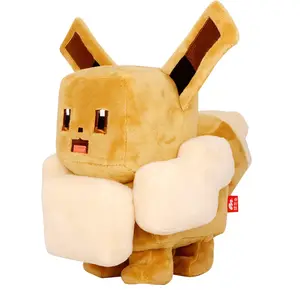 Offre Spéciale belle peluche en peluche Pikachu jeu d'animal en peluche jouet Minecrafts Cube conception peluche Pokemones en peluche jouets en peluche pour enfant