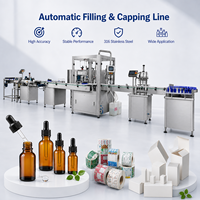Machine de remplissage et de bouchage automatique de flacons compte-gouttes en verre de 10 ml à 100 ml pour la production de lignes de remplissage d'huiles essentielles et d'huiles de chanvre