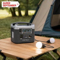 Station d'alimentation portable à batterie solaire 500W 294Wh LiFePO4 avec onduleur MPPT à onde sinusoïdale pure et démarreur de secours Type C