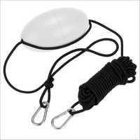 Ligne de remorquage marine, bouée flottante, laisse, crochet en acier inoxydable, système d'ancrage pour la pêche, corde à boule avec mousqueton pour kayak