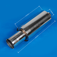 Pièces automobiles de performance de 168mm de diamètre Silencieux d'échappement personnalisable universel en acier inoxydable