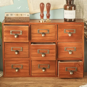 Lớn Gỗ Lưu Trữ Tủ Cổ Điển Nhiều Lớp Ngăn Kéo Máy Tính Để Bàn Tổ Chức Cho Văn Phòng Nhà Cho Phòng Khách - Product Image 5