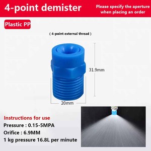 PP Plastic Ontwasemingssproeier Groothoek sproeier met massieve kegel Anti-verstoppingsspray voor ontzwaveling, stofverwijdering en bevochtiging - Product Image 4