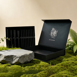 Custom Magnetic Closure Book Shape <b>Box</b> Package Cardboard Cosmetic Case Perfumes <b>Bottles</b> Kit Packaging Gift <b>Box</b> With Foam Insert - Product Image 1