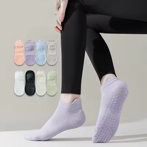 High Quality Custom Logo Women's Yoga Pilates Grip <b>Socks</b> Non Slip Anti Slip Gym Yoga <b>Socks</b> Wholesale - Product Image 6