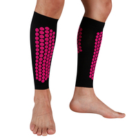 Chaussettes de compression sans pieds en nylon pour la course et l'entraînement, avec tubes alvéolés OEM, manchon de compression pour mollets