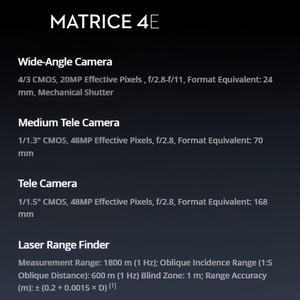 Drone professionnel DJI Matrice 4E 8K avec télémètre laser, 49 min d'autonomie de vol, télécommande experte, conception pliable, portée 25 km, UAV en plastique - Product Image 6