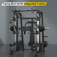 Máquina Smith multifuncional con cables de polea Cross Squat Power Simith Rack Cage Gym Center