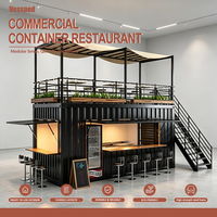 Nouvelle conception moderne de maison conteneur mobile en acier galvanisé, extensions 20 FT 40 FT, restaurant avec une durée de vie de 30 à 40 ans, à vendre