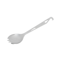 Ustensiles de camping OEM ODM, ensemble de couverts pliables en acier inoxydable 4 pièces avec crochet