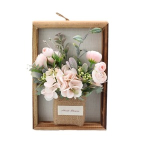 Artificial Bud Hydrangea Flower Wooden 3D Photo Frame Wall Hanging Plant Wall Decor Factory Direct Supply For Home Decoration - Product Image 5
