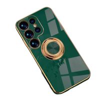 2023 dernière lunette galvanisée TPU pour Samsung S23 22 21 Plus Ultra pour VIVO avec support coque de téléphone Opp sac plaine 7 couleurs
