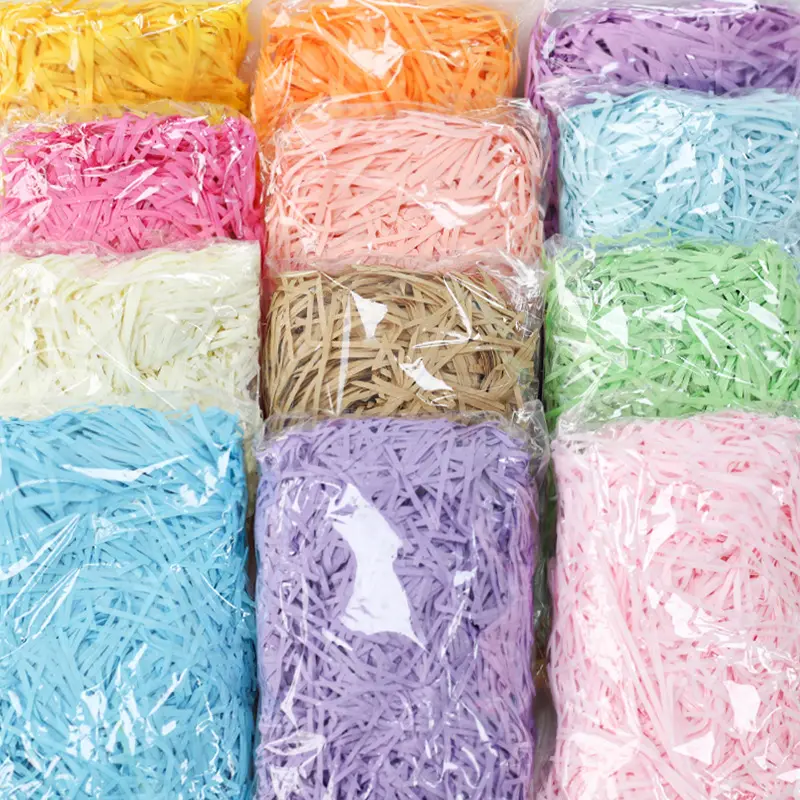Commercio all'ingrosso miglior prezzo qualità taglio riempitivo di carta triturata di fazzoletti per confezione regalo