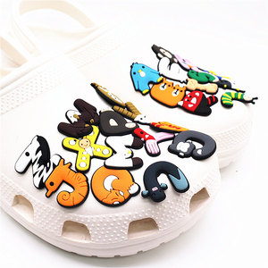 Lettres d'animaux pour enfants Dinosaure Garçons Filles Sabots Décoration Chaussures Accessoires Alphabet A-Z Figures Styles Party Favors Game - Product Image 5