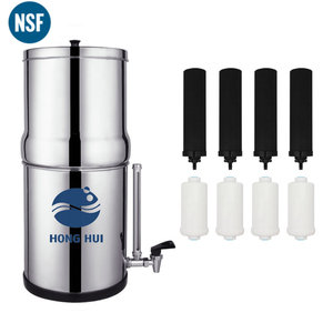 Nsf/ANSI 42 & 372 Hong HUI LT-2.25A ngoài trời thép không gỉ tốt nhất cắm trại trọng lực lọc nước - Product Image 1