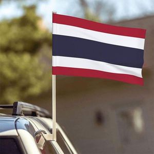 Bandera de Tailandia de Poliéster para Ventana de Auto, 12"x18" Pulgadas, Decoración para Vehículo, Doble Cara, en Oferta - Product Image 2