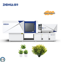 Machine de moulage par injection plastique ZHENHUA 128T pour la fabrication de plantes artificielles décoratives de jardin en plastique à deux couleurs