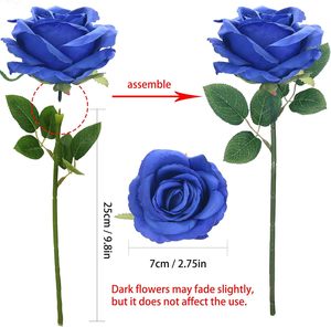 Fleurs de pivoine artificielles en soie/latex de haute qualité, réalistes, de couleur violet foncé, luxueuses, pour mariage, fête des mères, remise de diplôme, décoration de plafond - Product Image 2