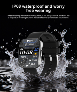 Montre connectée à écran incurvé 1,85 pouces AMOLED, étanche IP68, design carré, bracelet en silicone magnétique, suivi d'activité, suivi du sommeil, réveil - Product Image 5