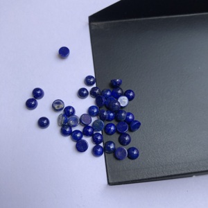 5mm naturel Lapis Lazuli pierre ronde Flatback lâche calibré Cabochon en ligne au prix d'usine en gros authentique certifié 2025 - Product Image 1