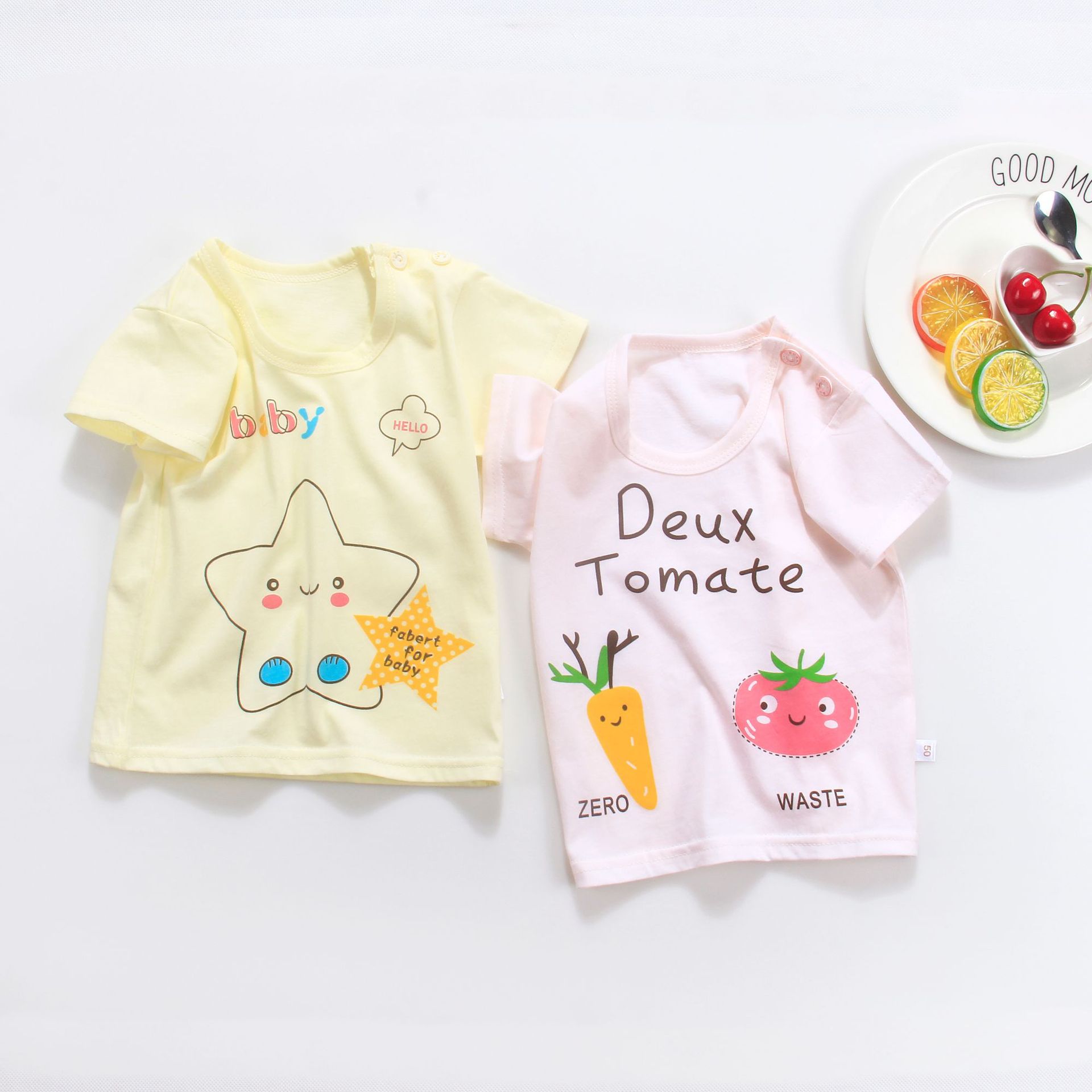 2021 летние От 0 до 3 лет на зиму для новорожденных и малышей, комплект для мальчиков: футболка с короткими рукавами детские футболки из чесаного хлопка, унисекс, для мальчиков и девочек