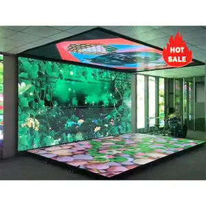 Led Wall For Video Interactive Digital Full Color Tile Wall For Dancing Gaming Video Stage Dance Floor Stand Led Wall Panels Screen Touch Display