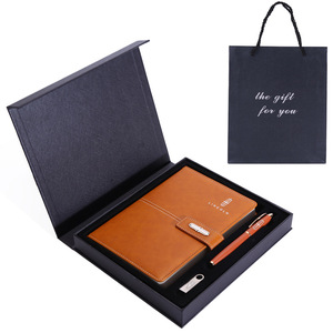 Tùy chỉnh chất lượng cao kinh doanh máy tính xách tay thiết lập sang trọng A5 máy tính xách tay Bộ quà tặng từ A5 bìa cứng Tạp Chí với Hộp và bút - Product Image 2