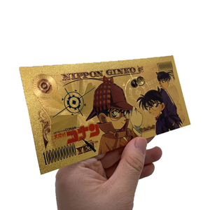 US livraison <span class=keywords><strong>gratuite</strong></span> yen argent anime Conan 24 k or billet <span class=keywords><strong>de</strong></span> banque en plastique billet <span class=keywords><strong>de</strong></span> banque - Product Image 4