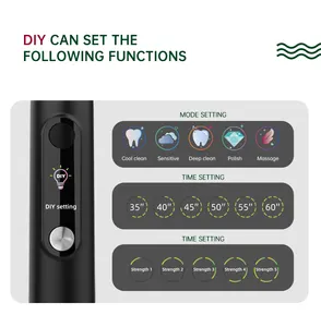 大人のためのDIYスマートタイマー付きの真新しいLCDディスプレイ電動歯ブラシ