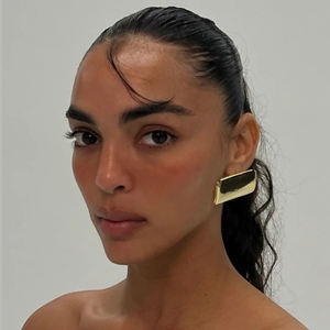 <span class=keywords><strong>Orecchini</strong></span> J&D Jewelry Robusti, Rotondi e Spessi, <span class=keywords><strong>Rettangolari</strong></span> e Lisci, in Acciaio Inossidabile Placcato <span class=keywords><strong>Oro</strong></span> 18K Lucido - Product Image 5