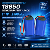 Baterai Lithium 18650 11.1V 2500mAh Dengan Sertifikasi 3C KC Perangkat Pijat Baterai Cangkir Air Pengisian Daya Cepat