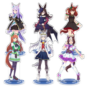 52 Estilos de Figuras de Anime Uma <span class=keywords><strong>Musume</strong></span>, Base Acrílica para Exhibición, Modelo de Escritorio, Adorno de Regalo - Product Image 5