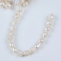 Offre Spéciale 8-9mm perles baroques blanches brin de perles d'eau douce pour bricolage 18cm