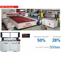 Machine de découpe au jet d'eau CNC à 5 axes AC 4m*2m 3.5m*2.5m, machine de découpe au jet d'eau haute précision pour la découpe de pierre, de marbre et de carrelage