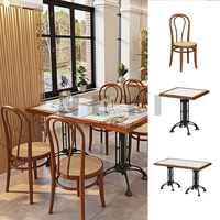 Mobilier moderne pour hôtel restaurant Ensemble table à manger avec cadre en bois massif Table et chaise pour 4 6 8 places Chaise de luxe