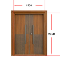 Puerta de seguridad de acero interior de diseño moderno de lujo, entrada personalizada de fábrica para casa de apartamentos utilizada para Seguridad Exterior
