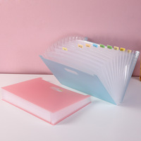 Carpeta de Archivos Transparente A4 de PP, Organizador Multicapa Tipo Acordeón, 13 Compartimentos, Caja de Documentos de Gran Capacidad, para Pruebas y Papeles