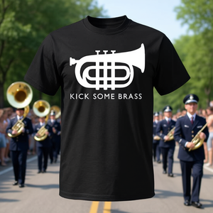 Camiseta Kick Some Brass French Horn, ropa para geeks y nerds de la banda de música - Product Image 3