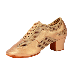 Zapatos de baile Jazz marrones de 3,5 cm para niñas, estilo moderno, suela dividida, <span class=keywords><strong>Ballet</strong></span>, parte superior plana suave, forro de gamuza, parte superior de cuero PU para profesores - Product Image 2