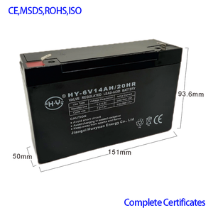 UPSおよび警報システム用<span class=keywords><strong>6v</strong></span>バッテリーパック6ボルト14ahソーラーGEL充電式バッテリー卸売 - Product Image 2