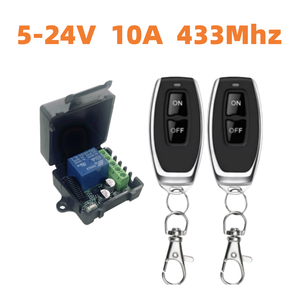 Interrupteur sans fil 1 canal à large plage de tension 5-24V pour moteur de porte, contrôle intelligent de l'éclairage LED domestique avec temporisation - Product Image 5