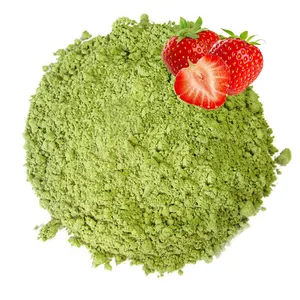 Sabor de frutas frio ou japonês, sabor de morango em pó verde matcha