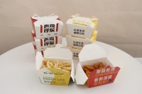 Emballage personnalisé pour la restauration rapide, boîte à emporter en carton pour poulet frit