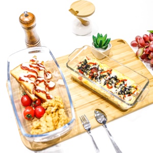 LEHE passe au micro-ondes et au four haut <span class=keywords><strong>verre</strong></span> borosilicate petits plateaux de cuisson pour le pain - Product Image 1