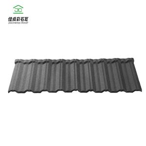 Usine de tuiles classiques Shandong Chine Bardeaux en acier personnalisés Bords biseautés 0.4mm d'épaisseur Forte lumière Tôle de toit Revêtement Maisons - Product Image 5