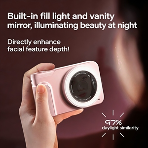 Caméra d'<span class=keywords><strong>action</strong></span> DBS D107 pour étudiants |   Caméra beauté 4K avec zoom 16x, capteur CCD 48MP, écran 2,8 pouces, flash externe, batterie 180 minutes - Product Image 1