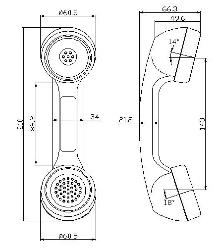 Industri Handset/VoIP Telepon Handset/Kios Handset untuk Bank Hall