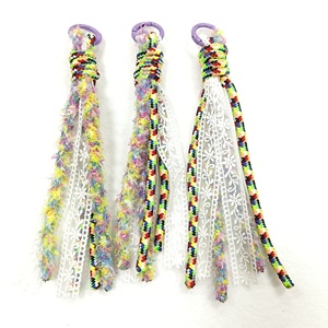 Colorful Keychain With <b>Braided</b> Rope <b>Beads</b> And Soccer Ball Charm For Mobile Phone Straps Mixed Colors - Product Image 2