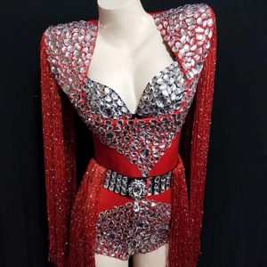 Costume de danse <span class=keywords><strong>Jazz</strong></span> à franges pour femmes, vêtements Sexy de grande taille, costumes de scène, de Performance, pour Club, bal de promo, nouvelle mode 2020 - Product Image 4